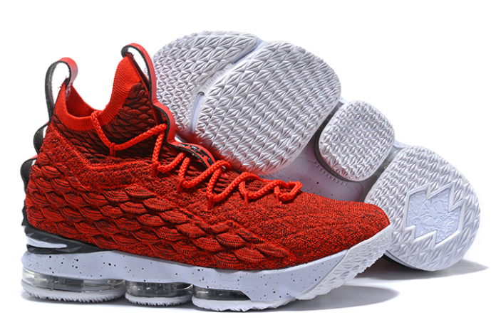 Nike LeBron 15 University Red White - Click Image to Close